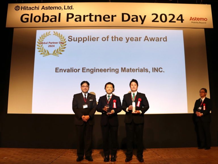 ENVALIOR HONORED AS HITACHI ASTEMO’S LEADING GLOBAL MECHANICAL SUPPLIER