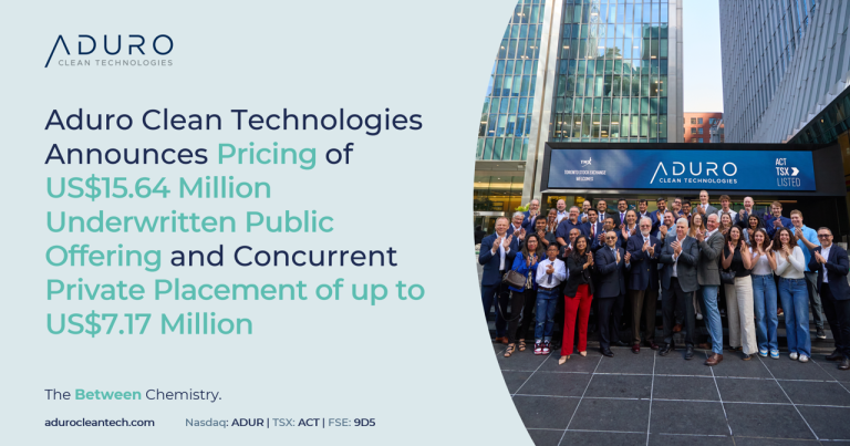 Aduro Clean Technologies Secures Fresh Capital For Future Expansion